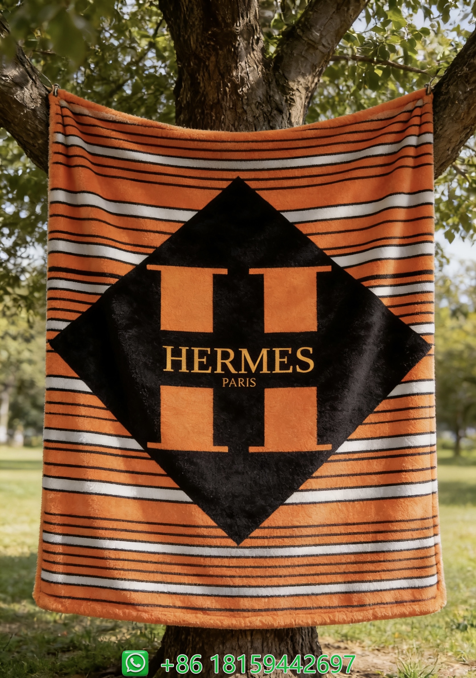 Hermes Throw Blankets